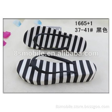 stripe high heel slipper for girls